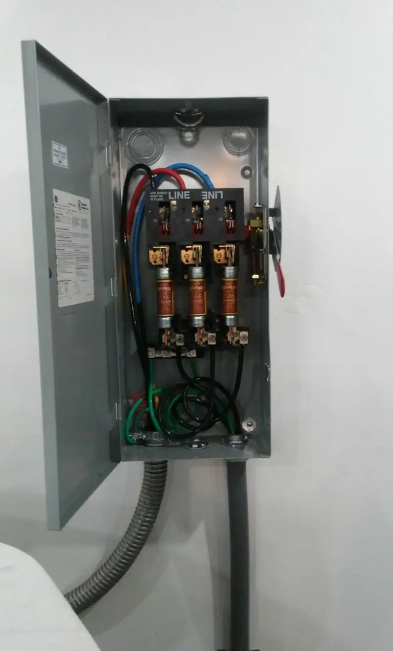 Three-phase disconnect switch installed for Electrical Wiring & Rewiring in South Berwick